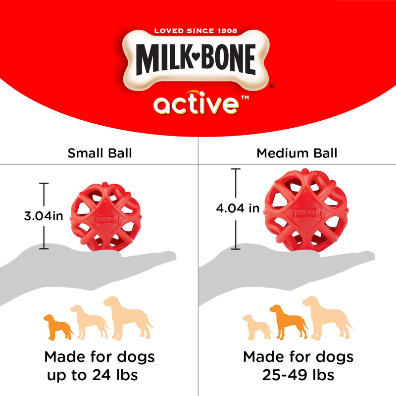 [Australia] - Milk-Bone Active, Interactive Dog Treat Dispenser Dog Toy Medium Treat Dispensing Ball 
