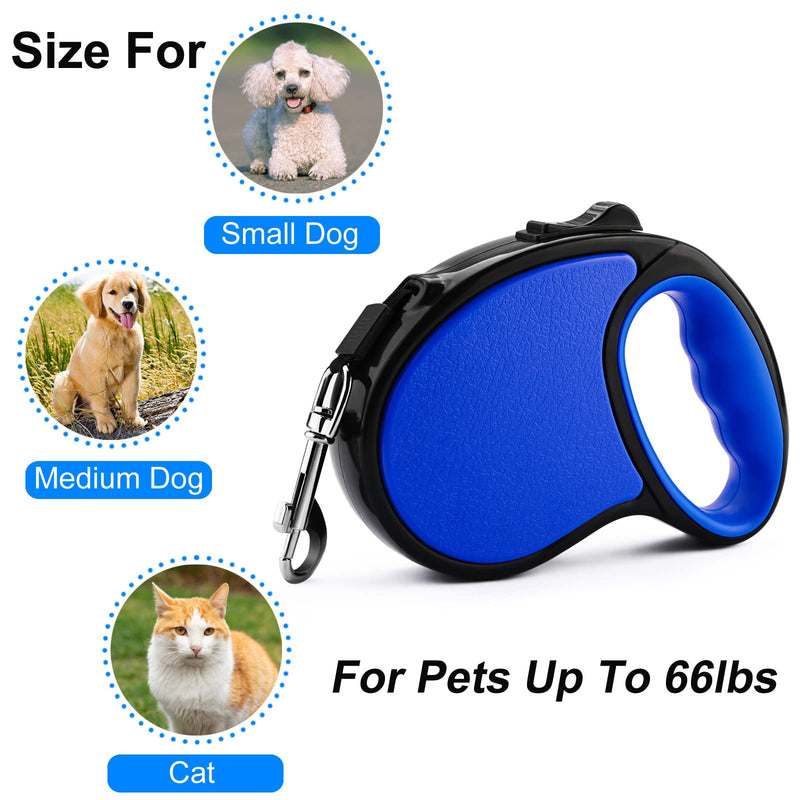 Veeconn Retractable Dog Leash with Anti-Slip Handle, Cat Leash with Pet Food Bowl, 16 Ft Dog Leash for Small Dogs, Dog Tie Out, One-Handed Brake, Pause, Lock - PawsPlanet Australia