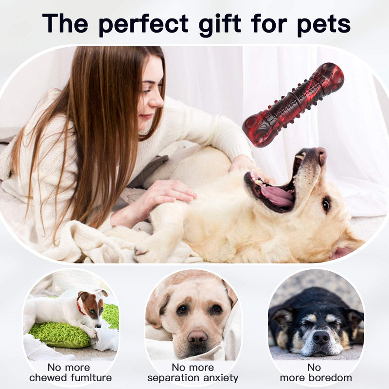 Dog Chew Toys, Indestructible Chew Toys for Aggressive Chew, Squeaky Dog Chew Toy For Aggressive Chewers Large Medium Breed Dog, Dog Toothbrush Dental Care Chew Toys NO.2 - PawsPlanet Australia