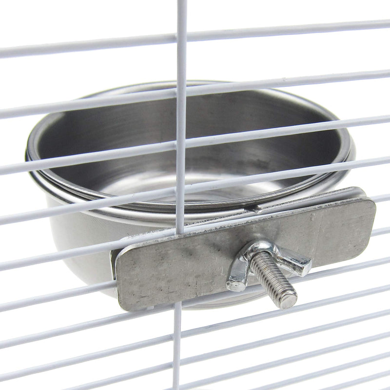 [Australia] - Alfie Pet - Ansel 2-Piece Set Stainless Steel Water or Food Cups for Birds - Size: Small 