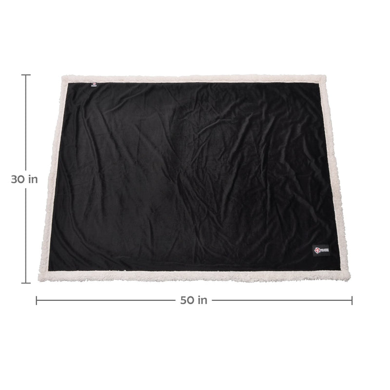 [Australia] - Pawsse Dog Blanket,Super Soft Sherpa Pet Blankets and Throws Sleeping Mat for Small Medium Doggies Puppy Animals 45"x30" Black 