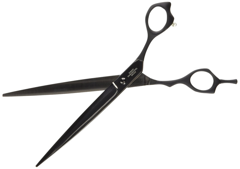 [Australia] - ShearsDirect Japanese 440C Off Set Handle Design Cutting Shears with Black Rubber Grip Handle and Adjustable Tension Knob, 8.0-Inch 