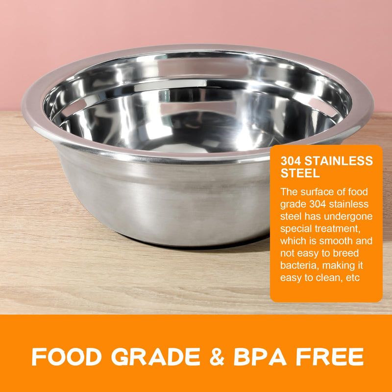 2 Pack 6 Cups 8" Stainless Steel Dog Bowls 50oz Thickened Durable Replacement Dog Food Bowls for Food and Water, Fit for COMESOON Dog Bowl Stand DB-B01/DB-B03 Replacement Bowls x2 - PawsPlanet Australia