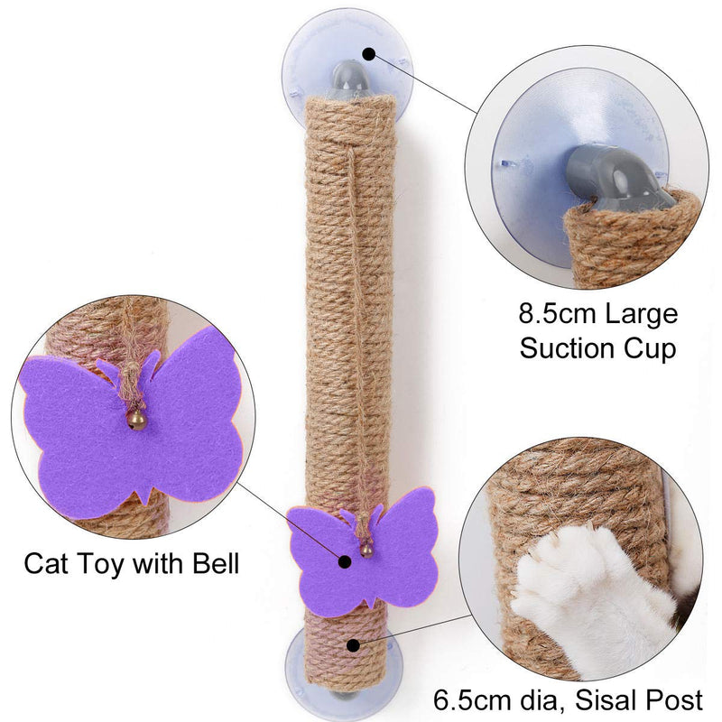 GB Inc Cat Scratcher Post with Cat Toy. No Nails Required and Portable. for Wall, Window, Floor and Any Other Suction Cup Surface. Protect and Guard Furniture. Beneficial for Cat Health and Behavior. - PawsPlanet Australia