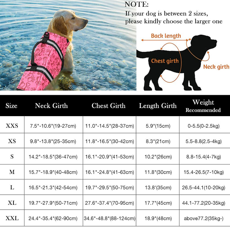 Dog Life Preserver, Dog Life Vest for Swimming Beach Boating Dog Life Jacket with High Buoyancy Dog Flotation Vest for Small/Medium/Large Dogs (Bluebone, XXS) XX-Small Bluebone - PawsPlanet Australia