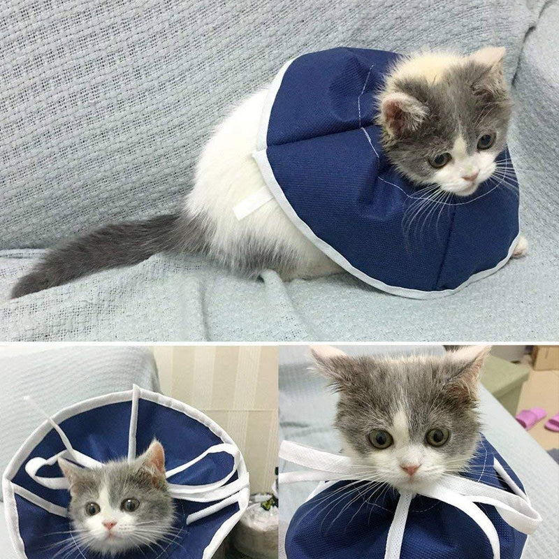 ASOCEA Adjustable Cats Dogs Surgery Recovery Collar Soft Pet Cone for Anti-Biting Lick Wound Healing Grooming (Neck Circumference: 4.7 inches/12cm) - PawsPlanet Australia