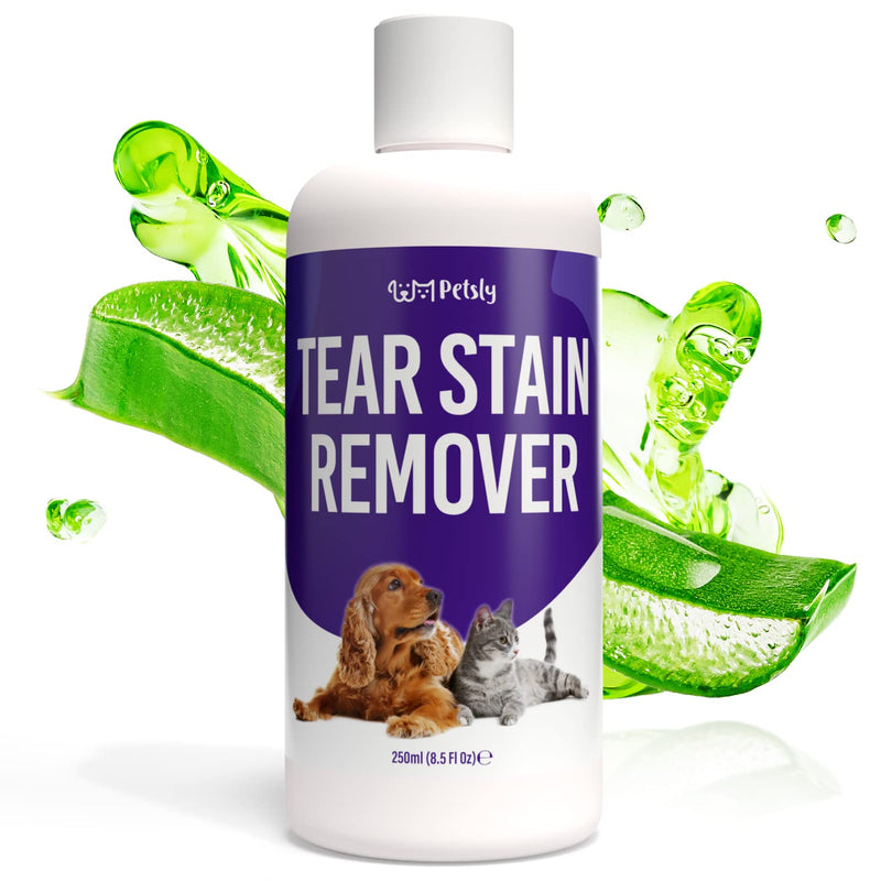 PETSLY Tear Stain Remover Dog Spray - Natural Eye Cleaner for Dogs and Cats for Gentle Eye Cleaning, Pleasant Tear Stain Remover for Dogs, Dog Eye Cleaner Dog Spray [250 ml] - PawsPlanet Australia