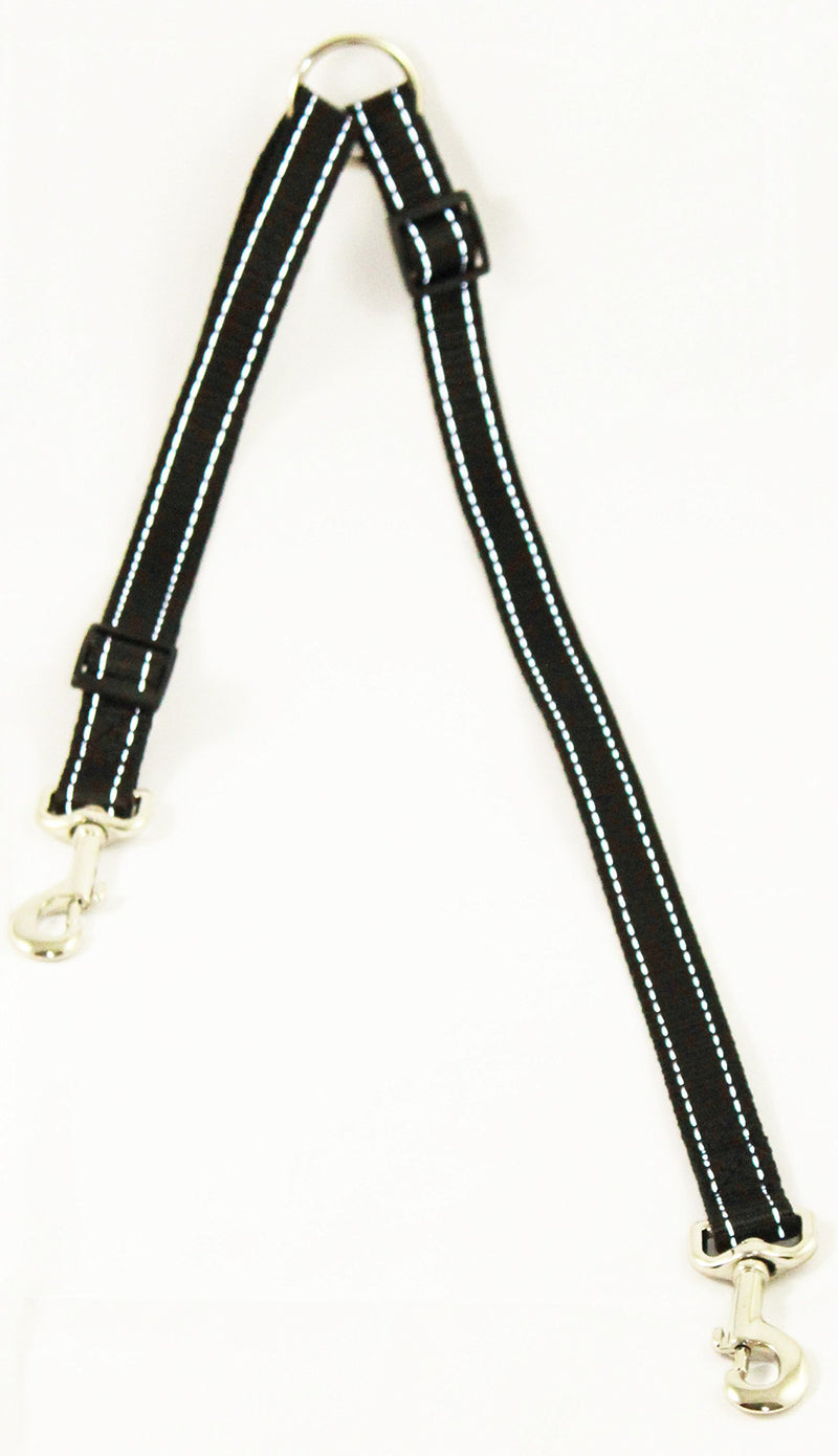 [Australia] - Cajun Pet Supply Reflective - Double Dog Leash - No Tangle - Two Dog Leash Coupler, Double Dog Walker and Trainer Leash - 2 Dogs Adjustable Splitter Lead 1" X 13-24" - Made in USA 