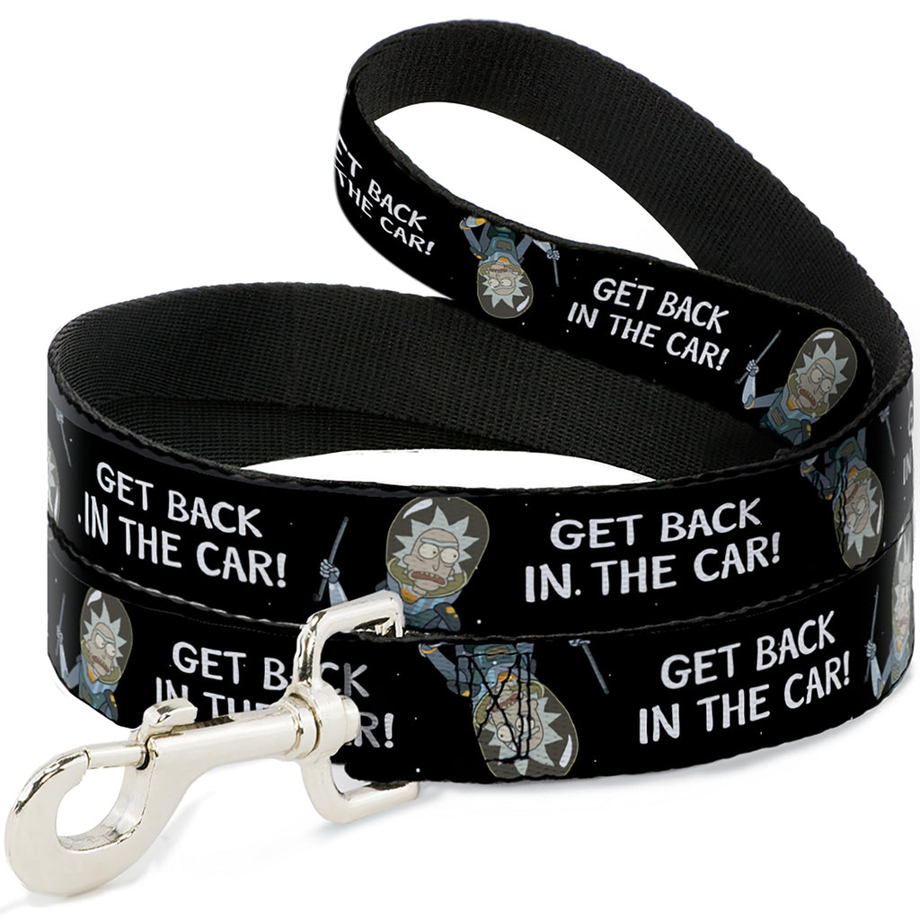 Rick and Morty Pet Leash, Dog Leash, Rick and Morty Rick Get Back in The Car Pose Black White, 6 Feet Long 1.0 Inch Wide 6 Feet Long - 1" Wide - PawsPlanet Australia