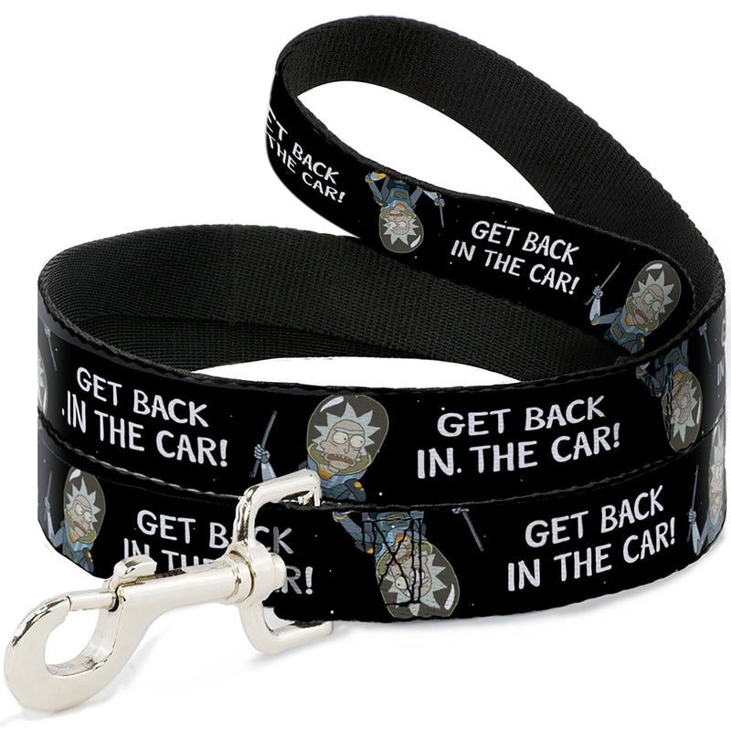 Rick and Morty Pet Leash, Dog Leash, Rick and Morty Rick Get Back in The Car Pose Black White, 6 Feet Long 1.0 Inch Wide 6 Feet Long - 1" Wide - PawsPlanet Australia