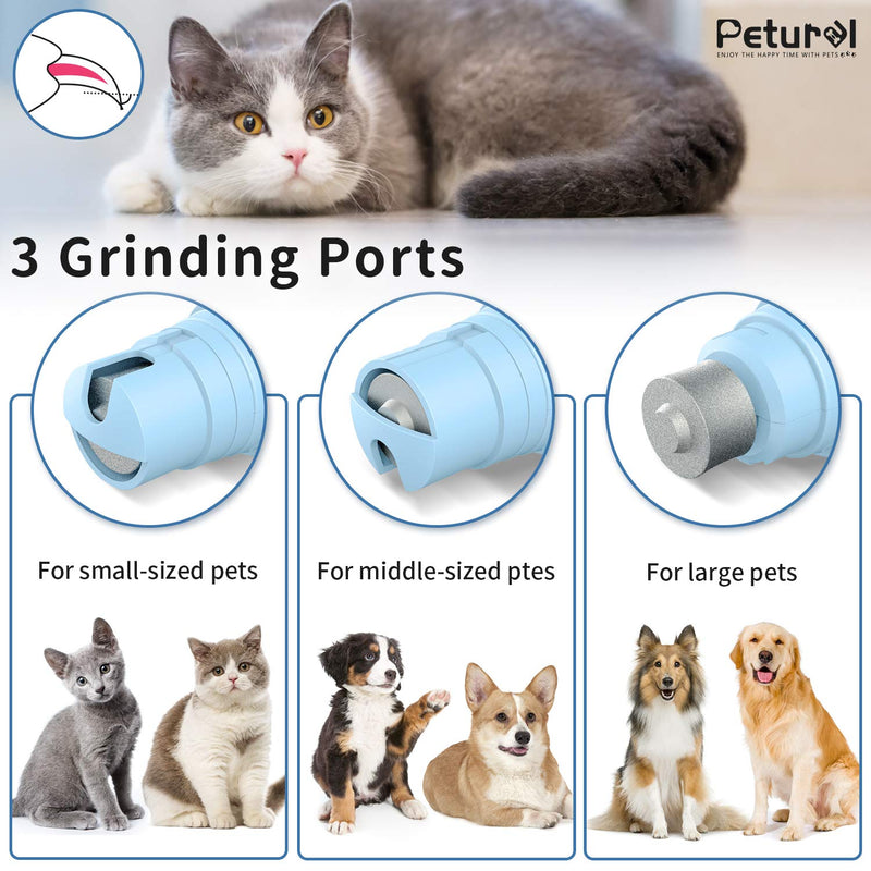 Petural Dog Nail Grinder, Upgraded Quiet Dog Nail Trimmer, 2-Speed Electric Pet Nail Grinder with Premium Dog Clipper for Medium Small Dogs Cats Grooming Trimming - PawsPlanet Australia