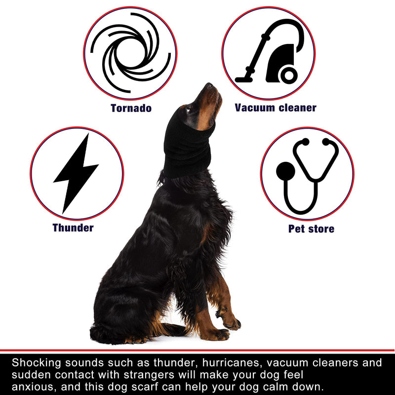 Dog Snood Dog Neck and Ears Warmer, Dog Ear Muffs Noise Protection, No Flap Ear Wraps for Dogs, Warm Winter Pet Knit Snood Headwear for Comfort, Grooming, Anti-Anxiety at Noise Place Small - PawsPlanet Australia