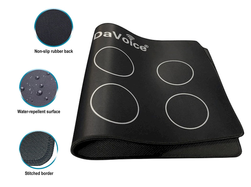DaVoice Dog Button Mat (8 Button Placements) for Dog Communication Buttons, Dog Buttons for Communication Board, Dog Speaking Word Training Talking Button Pad (Buttons and Attachments Not Included) - PawsPlanet Australia