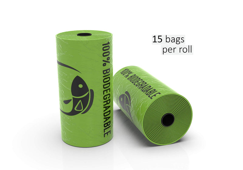 [Australia] - Tinca Buddy Bags, 120 Extra Thick and Strong, Unscented, 100% Biodegradable & Compostable Poop Bags, 15 Bags per roll, Each Measure 9x14 inches! 