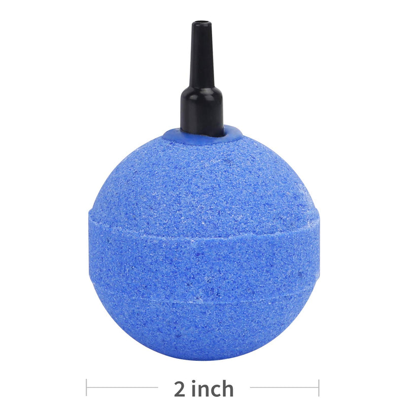 Pawfly 2 Inch Blue Ball Air Stone Bubble Diffuser for Aquarium 2 W Air Pump, 4 Pack - PawsPlanet Australia