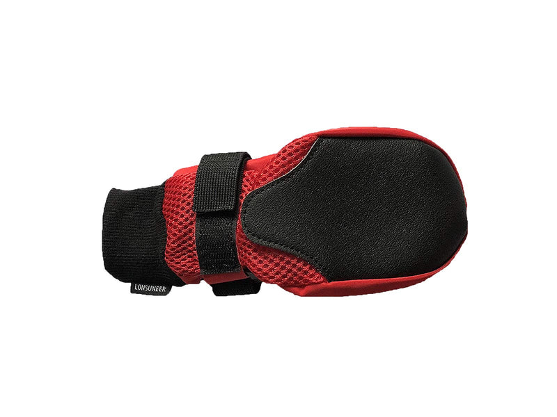 LONSUNEER Dog Boots Breathable Protect Paws Soft Nonslip Soles Set of 4 Size X-Large Color Red - PawsPlanet Australia