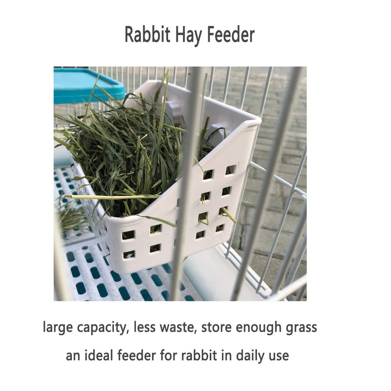 Tfwadmx Rabbit Hay Feeder Hay Rack Manager Holder Plastic Food Bowl Use for Grass Ideal for Bunny Guinea Pig - PawsPlanet Australia