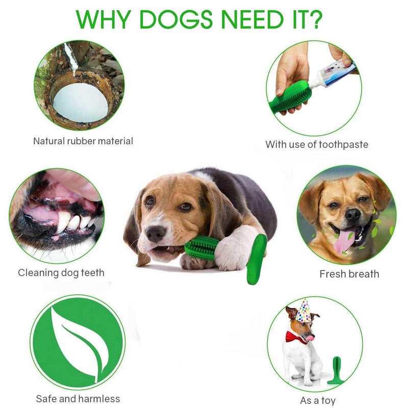 BDUK Dog Toy Dog Toothbrush Stick Dog Chew Toys Bite Resistant Nontoxic Natural Rubber Puppy Dental Care Brushing Effective Doggy Teeth Cleaning interactive Massager for Medium Dogs Pets,(Green) - PawsPlanet Australia