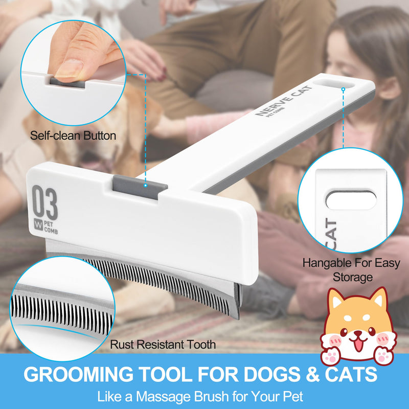 Pet brushes self-cleaning dog brush & cat brush undercoat brush for dogs and cats grooming and hair removal - PawsPlanet Australia
