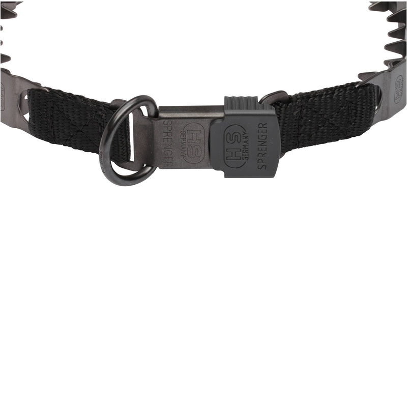 Herm Sprenger Black Stainless Steel Matt Neck Tech Sport Dog Collar - 23 3/5 inches - PawsPlanet Australia