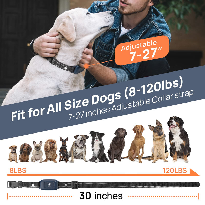 Bousnic Dog Shock Collar with Remote - Electric Training Collar for Large Medium Small Dogs (8-120lbs) Waterproof Rechargeable with Beep Vibration Safe Shock and 1000FT Control Range - PawsPlanet Australia