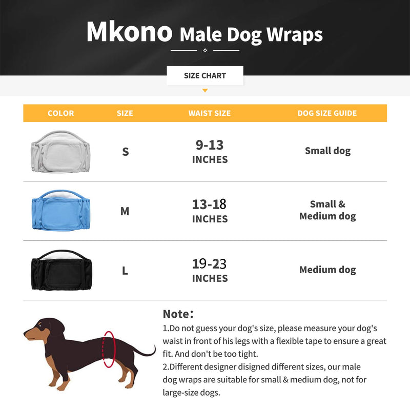 Mkono Male Dog Belly Band Wraps Washable Reusable Diapers for Small and Medium Dogs(3 Pack) - PawsPlanet Australia