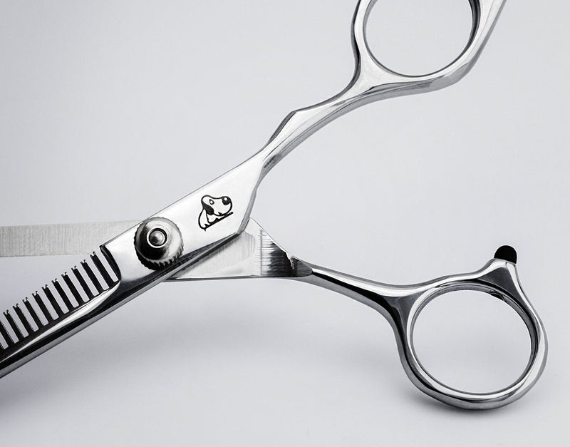 Dog scissors, one-sided toothed thinning scissors made of metal for dogs, cats, pet grooming scissors PRECORN - PawsPlanet Australia