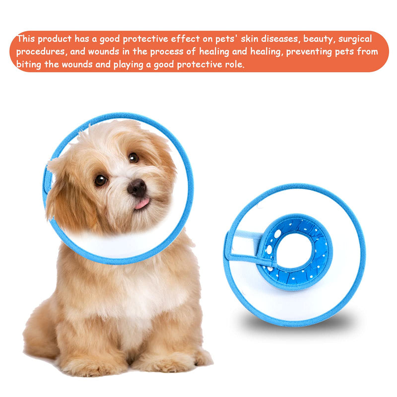 Neck Brace for Pets Protective Collar Cone Collars Soft Cat Protective Collar Neck Brace Anti Bite Cat Recovery Collar Adjustable Plastic for Puppies Small Dogs Kittens, 1-2kg Blue - PawsPlanet Australia
