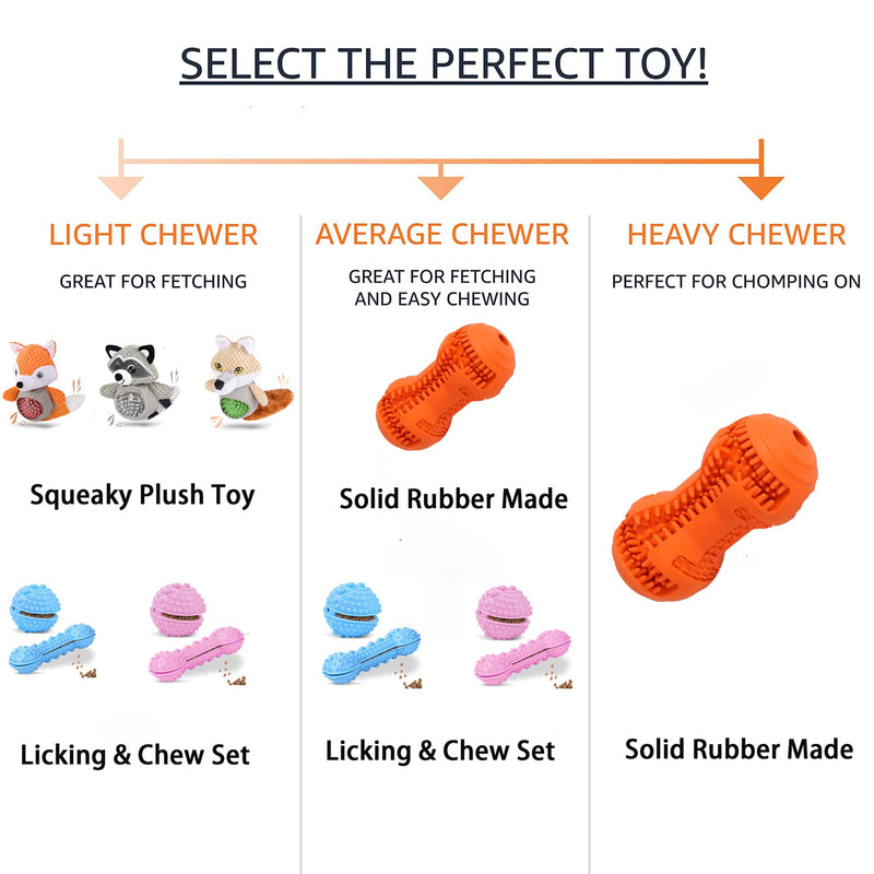 Wookiwuki Dog Toys for Aggressive Chewers, Squeaky Fox Shaped Dog Chew Toys for Outdoor Indoor Play, Hard Plush Toys, Stuffed Puppy Toys for Small Medium Dogs Fox - PawsPlanet Australia