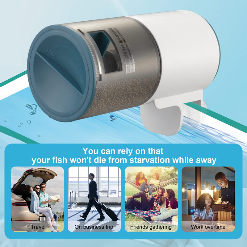 Automatic Fish Feeder，for Aquarium Fish Tank - LCD Display Automatic Timer Fish Food Feeder for Weekend Holiday, - PawsPlanet Australia