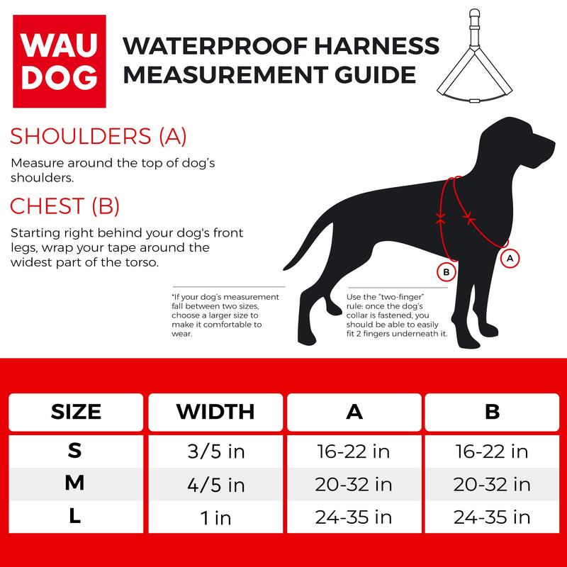 Waterproof Dog Harness - Adjustable Dog Harness for Large Dogs, Small and Medium Dogs - Heavy Duty Dog Harnesses with Durable Metal Clasp and QR Dog Tag - Boy & Girl Dog Harnesses S: 16-22" Blue - PawsPlanet Australia