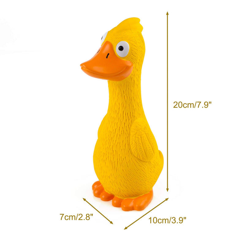 CHIWAVA 2 Pack 7.9 Inch Squeak Latex Dog Toy Yellow Duck Interactive Play for Small Medium Dogs - PawsPlanet Australia
