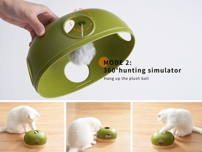 MS!MAKE SURE Cat Toys Roller Feather Feeder Chew Toy Interactive Treat Maze Kitten Fun Mental Physical Exercise Puzzle, Indoor Play Chase,Great for Keep Fit,Birthday Gift for All Ages Pets Green - PawsPlanet Australia