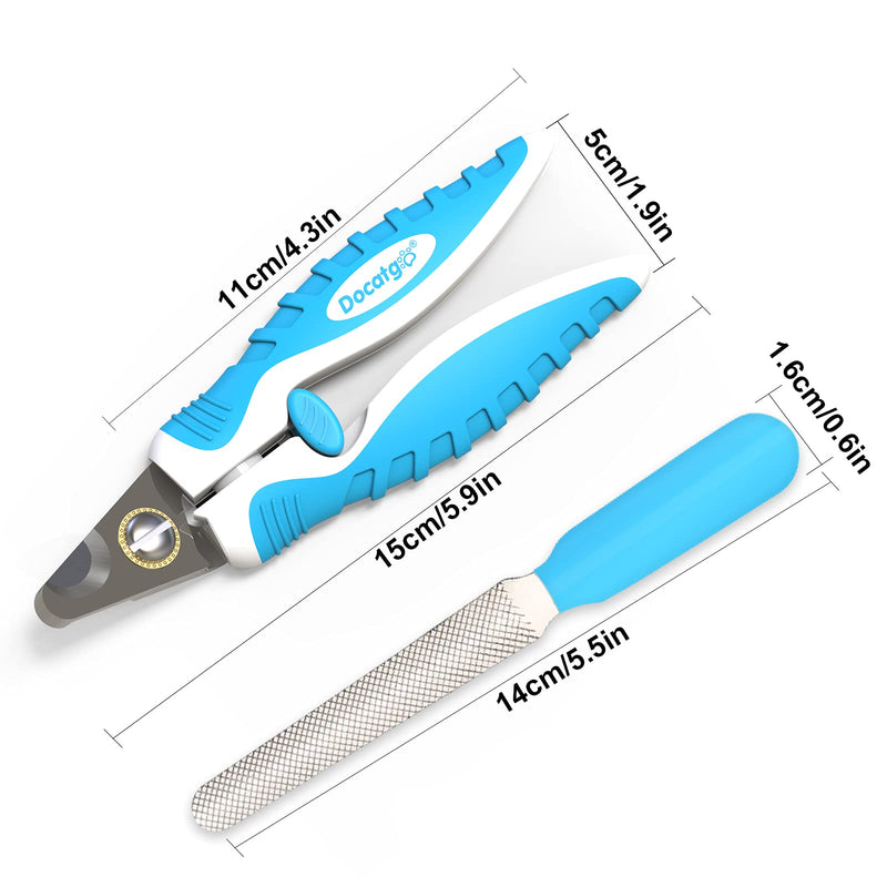 Docatgo Dog Nail Clippers, Cat Nails Clipper Pet Claw Clippers Professional Rabbit Cutters Nail with Safety Guard and Free Nail File, for Large and Small Breeds Animals - PawsPlanet Australia