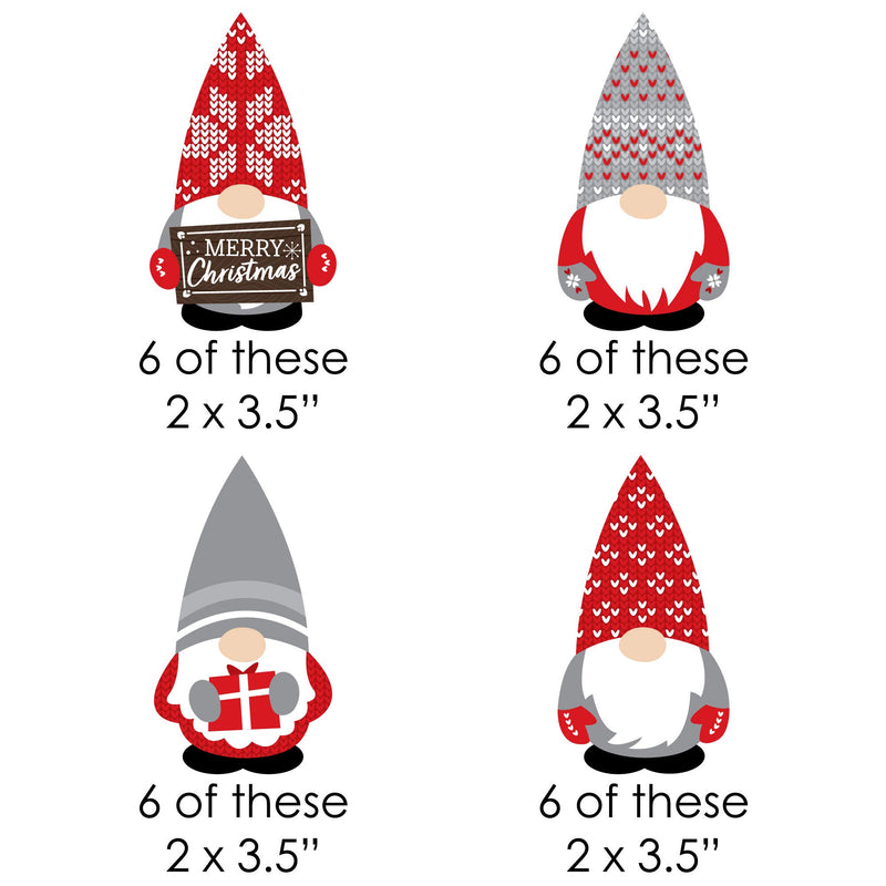 Big Dot of Happiness Christmas Gnomes - DIY Shaped Holiday Party Cut-Outs - 24 Count - PawsPlanet Australia