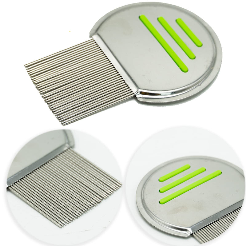 5 Pieces Flea Lice Combs, Metal Head Lice Combs Grooming Lice Removal Combs Plastic Stainless Steel Nit Combs For Kids Adults Pets Dog Long Fine Thick Hair - PawsPlanet Australia