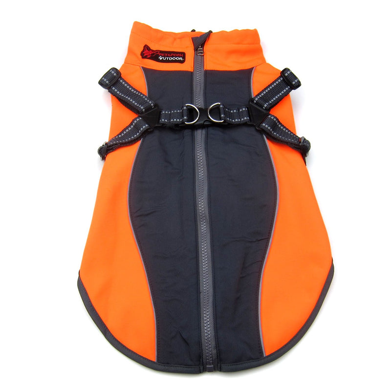 [Australia] - Alfie Pet - Brady Waterproof Coat with Built-in Harness XS Orange 