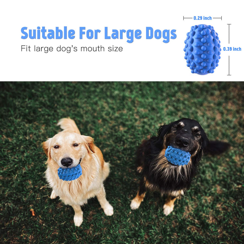 Pefent Squeak Dog Toys for Aggressive chewers Indestructible, Natural Rubber for Dog Teeth Cleaning,Durable and Tough Pet Toy for Medium and Large Breed Blue - PawsPlanet Australia
