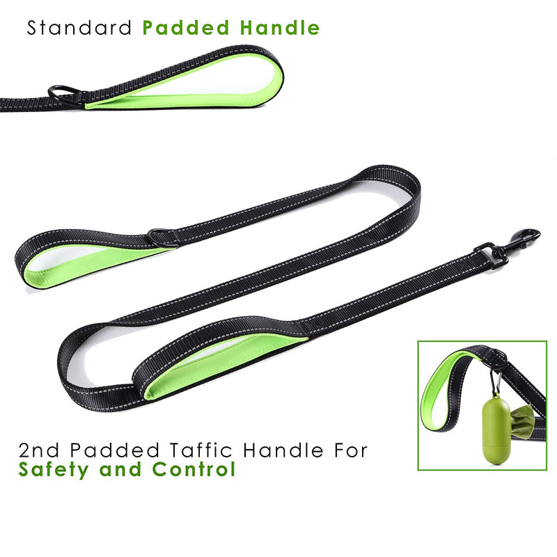 [Australia] - Padded Handle Dog leashes 6ft Long - Traffic Padded 2 Handle - Double Handles Lead for Training Control Leashes - for Large Dogs or Medium Dogs 