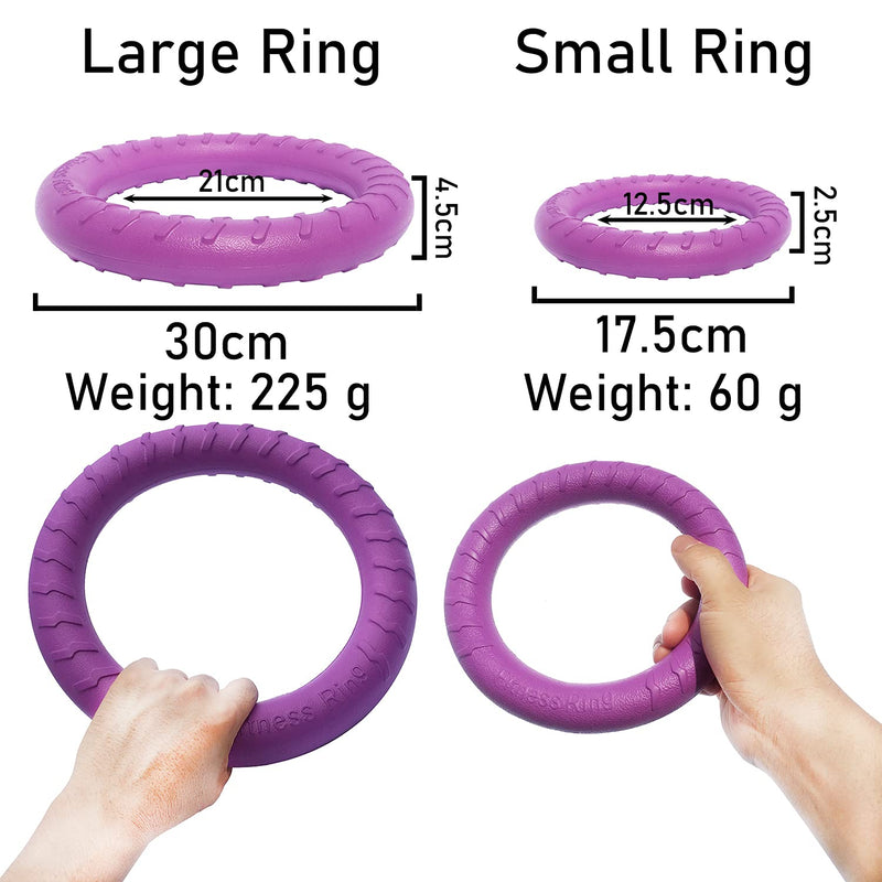 Dog Fitness Ring Dog Bite Ring Dog Training Ring,Pet Dog Outdoor Game Agility Exercise Training Equipment,Tug of War Interactive Training Ring for Small Medium Large Dogs (Purple/Trumpet Ring) Purple Trumpet Ring(Small Dog& Cat) - PawsPlanet Australia