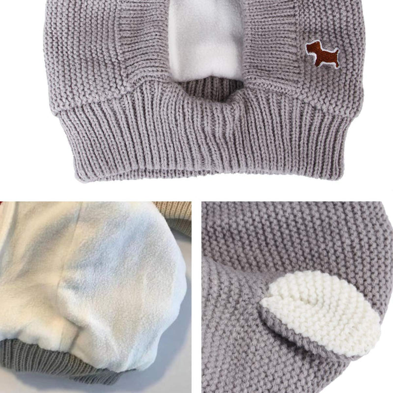 Dog Hat Rabbit Ears Pet Knitted Hat Warm Winter Cap Head Wear for Cats Dogs Pets Party - PawsPlanet Australia