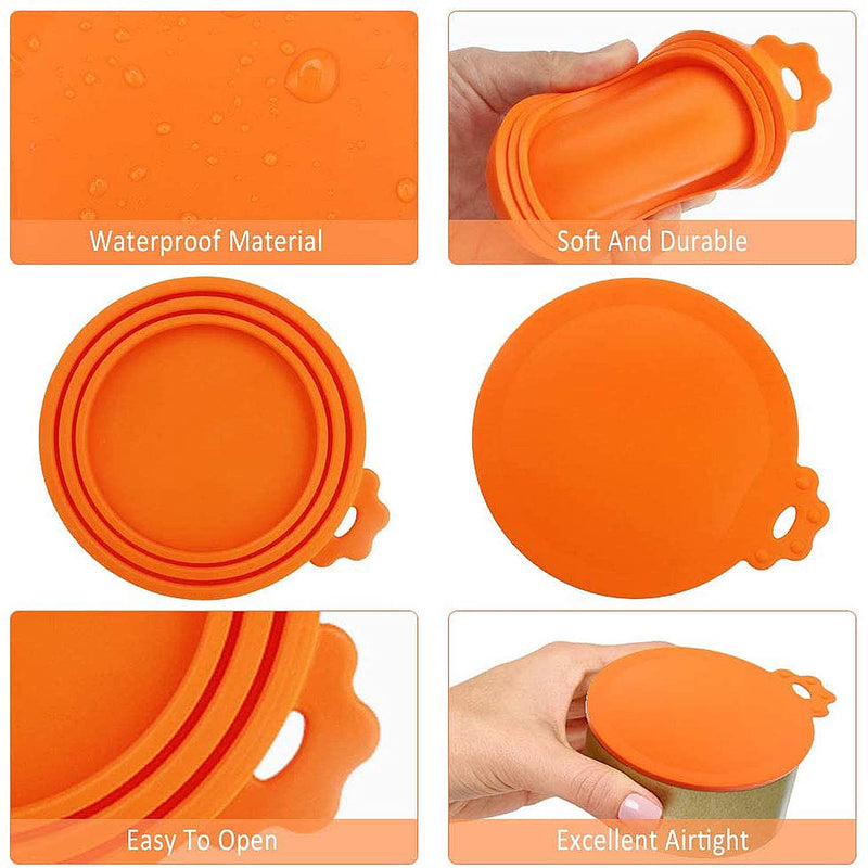 MYYZMY 5 Pcs Pet Can Covers,Food Can Lids, Universal BPA Free Silicone Can Lids Covers for Dog and Cat Food, One Can Cap Fit Most Standard Size Canned Dog Cat Food - PawsPlanet Australia