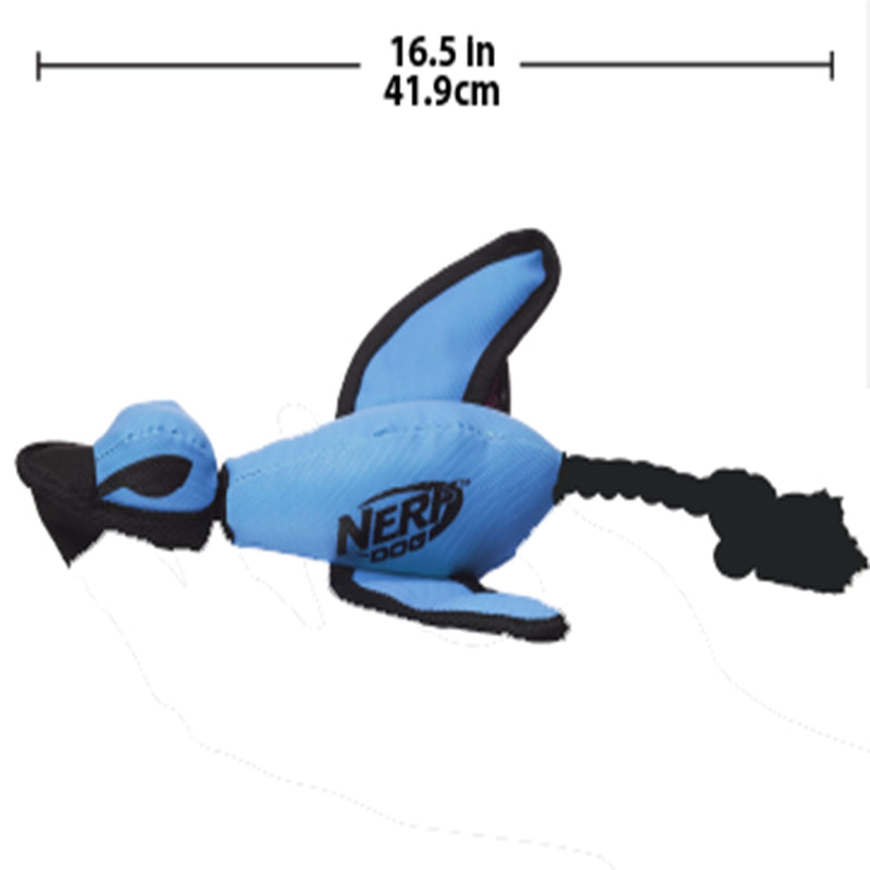 Nerf Dog Large Nylon Launching Duck with Interactive Design Blue - PawsPlanet Australia