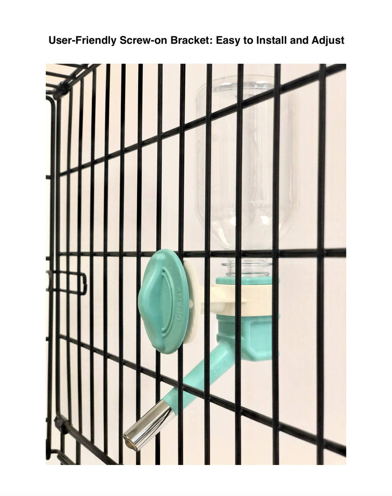 Choco Nose Patented No-Drip Dog Water Bottle/Feeder for Toy Breed to Large Sized Dogs/Cats/Rabbits/Chinchillas/Detachable Pet Food Bowl/for Cages, Crates or Wall Mount/Mess Free Leak-Proof Nozzle Aqua Large Rabbits-Chinchillas-Toy Breed Dogs - PawsPlanet Australia