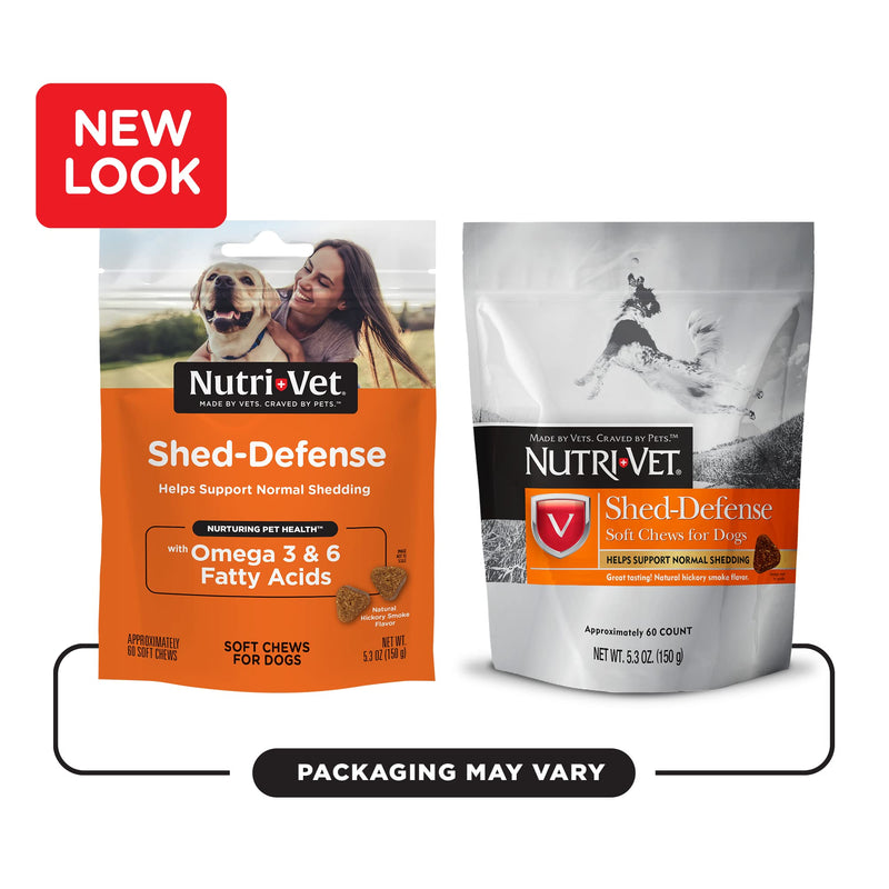 Nutri-Vet Shed Defense Soft Chews for Dogs | Supports Normal Shedding and Healthy Coat | 60 Soft Chews - PawsPlanet Australia