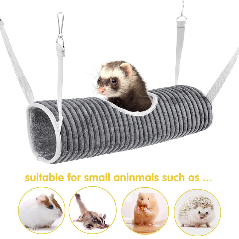 Hamster Hanging Tunnel Ferret Hammock Bed Guinea Pig Tunnel Bed Small Animal Hammock Winter Warm Rat Hanging Bed Pet Tunnels and Tubes Toy Hamster Hideout Tunnel for Cage Squirrel Chinchilla Small Pet - PawsPlanet Australia