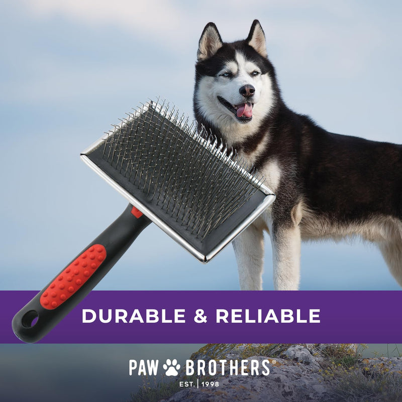 PAW Brothers Extra Long Hard Pin Slicker Brush, large Extra long hard needle. - PawsPlanet Australia