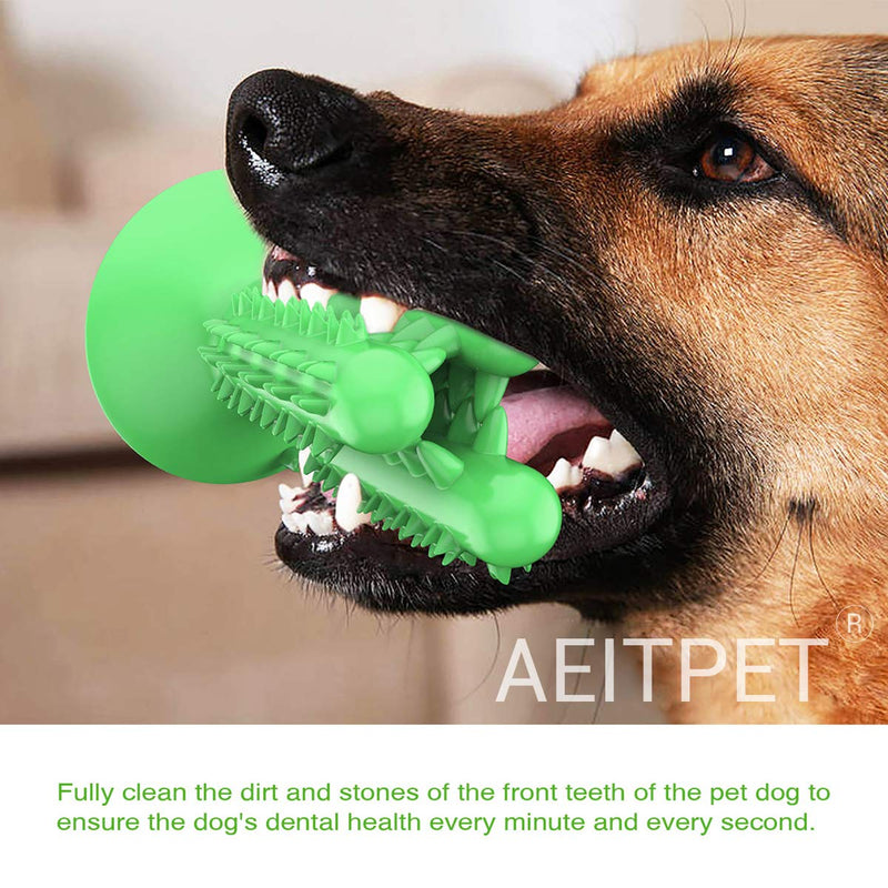 AEITPET Dog Toy Dog Toothbrush Stick Puppy Chew Toys for Medium Large Dogs Brushing Effective Stick Dog Tooth Cleaning Pets Nontoxic Natural Rubber Dog Puppy Dental Care Bite Resistant (Grün) Green - PawsPlanet Australia