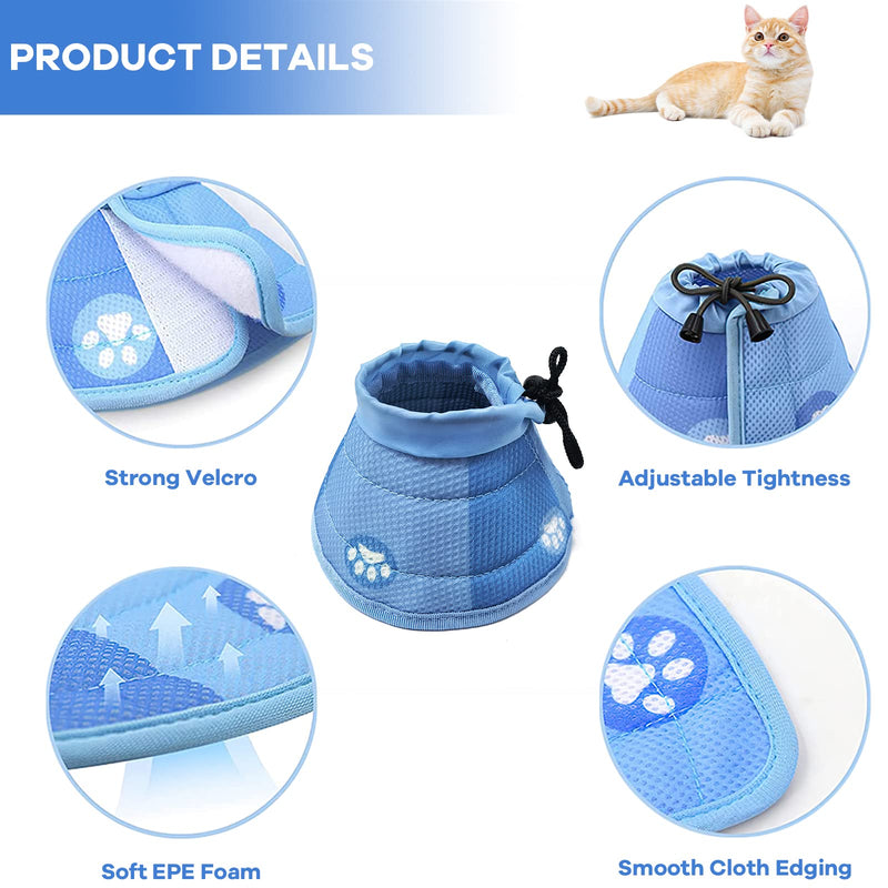 Cat Neck Brace, Adjustable Cat Neck Brace Collar, Restoration Soft Neck Brace for Small Dogs, Collar Cone After Surgery and Injuries for Small Puppies (S) S - PawsPlanet Australia