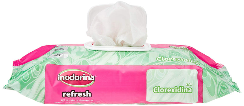 Inodorina cleaning wipes for dogs and cats Refresh ChlorHexidina - 100 pieces - PawsPlanet Australia